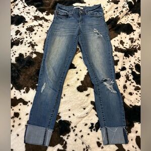 KanCan Blue Distressed Boyfriend Jeans